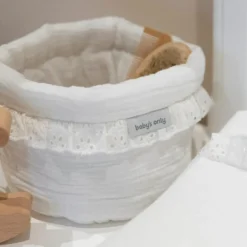 Panier de toilette Calm blanc (20 x 20 cm)