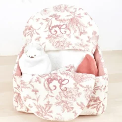 Panier de toilette Toile de Jouy (25 x 25 cm)