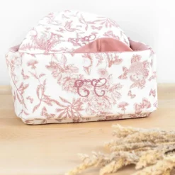 Panier de toilette Toile de Jouy (25 x 25 cm)