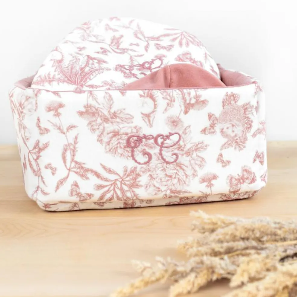 Panier de toilette Toile de Jouy (25 x 25 cm)