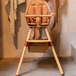 Panier effet cuir nude pour chaise haute Evolu