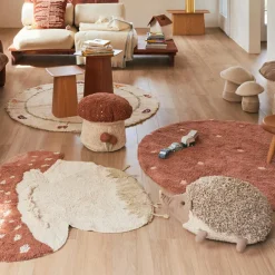 Panier et coussin champignon géant