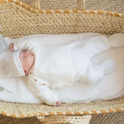 Pantalon en maille Blanc (0-1 mois)