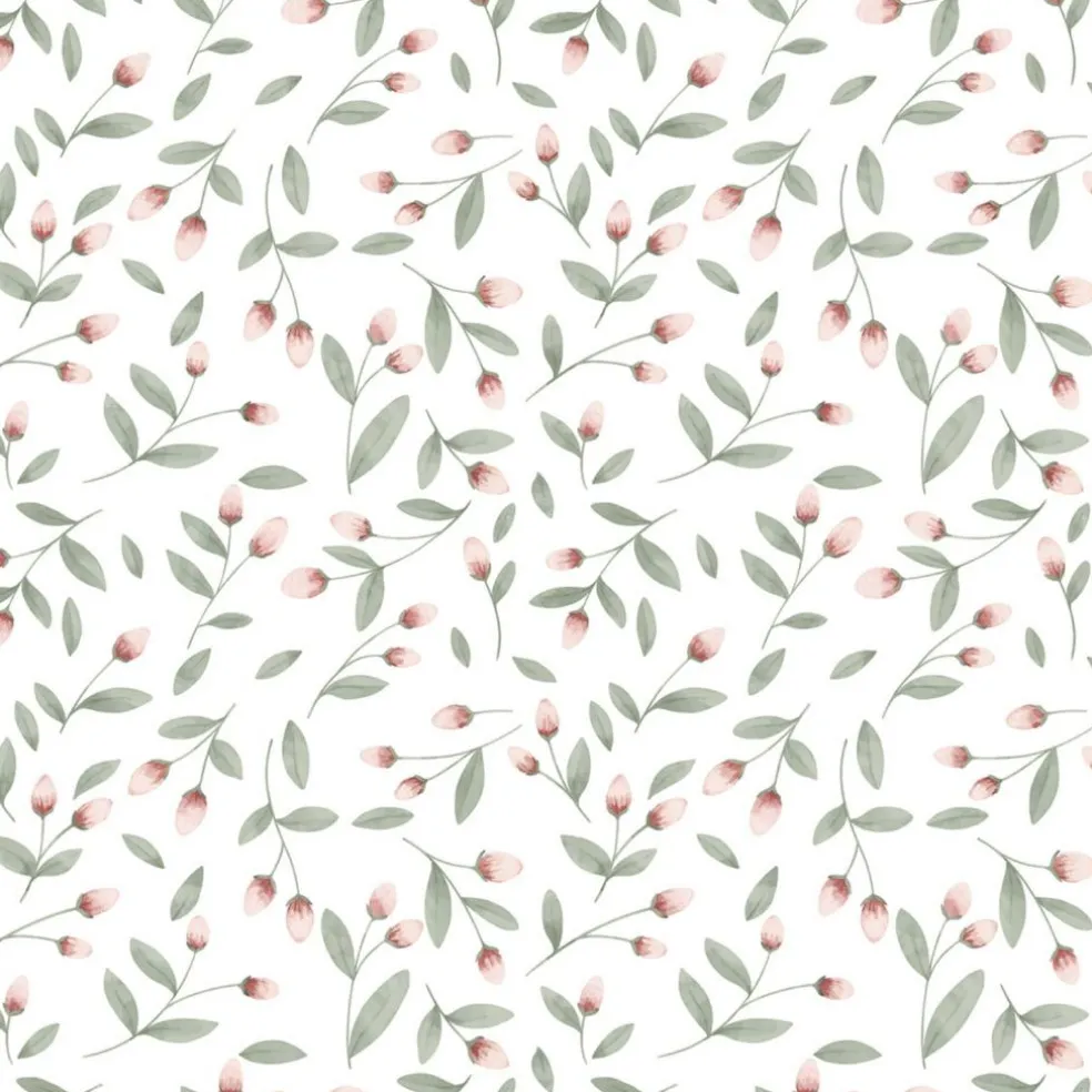 Papier peint Boutons de fleurs (50 cm x 10 m)