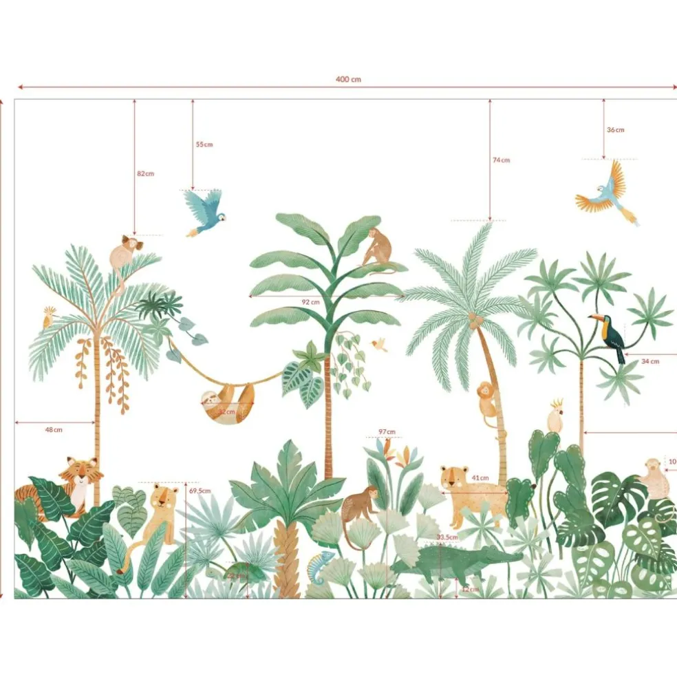 Papier peint décor XL Aventure dans la jungle