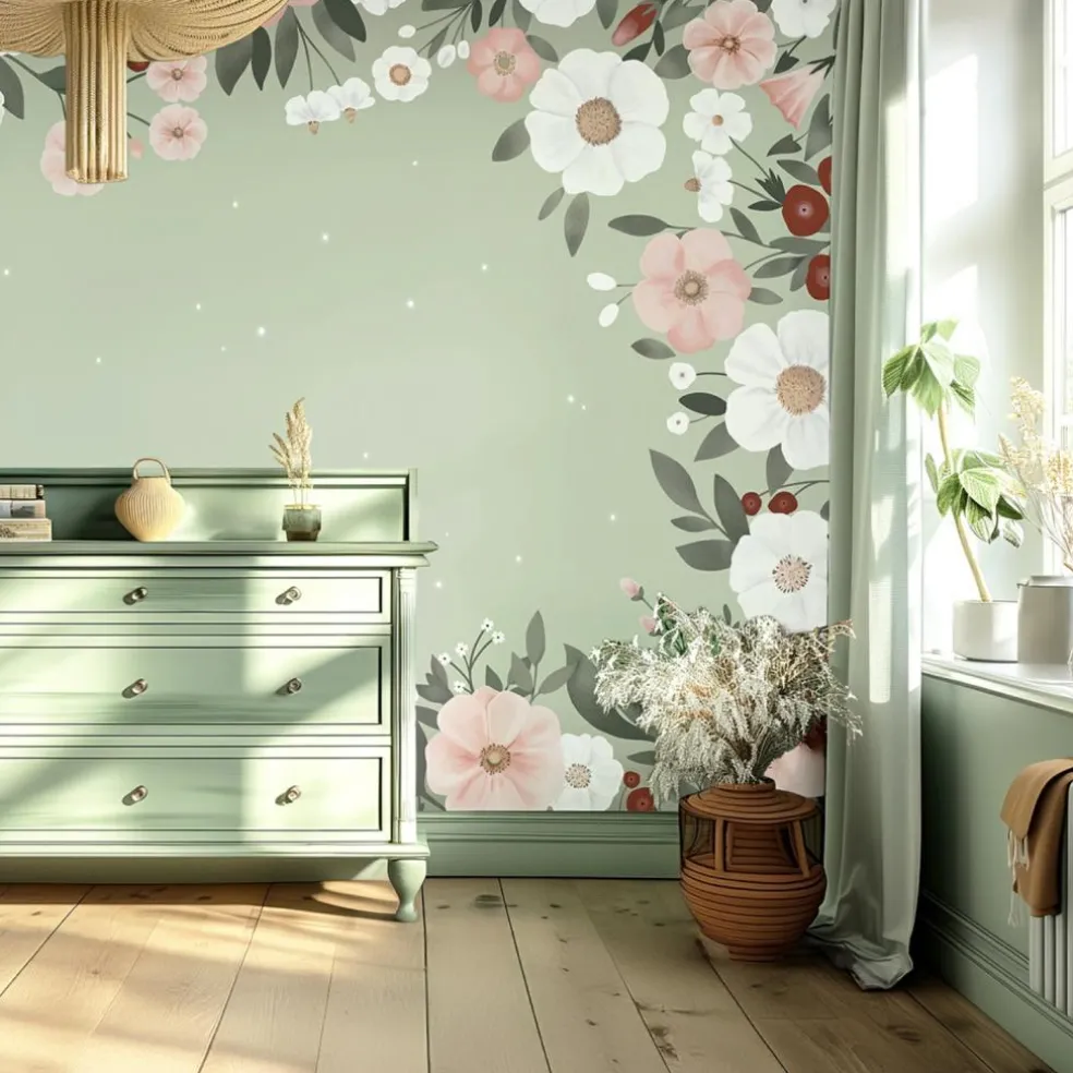 Papier peint décor XL Grandes fleurs