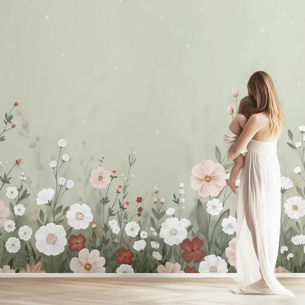 Papier peint décor XL Jardin fleuri