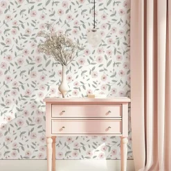 Papier peint Eclat et boutons de fleurs (50 cm x 10 m)