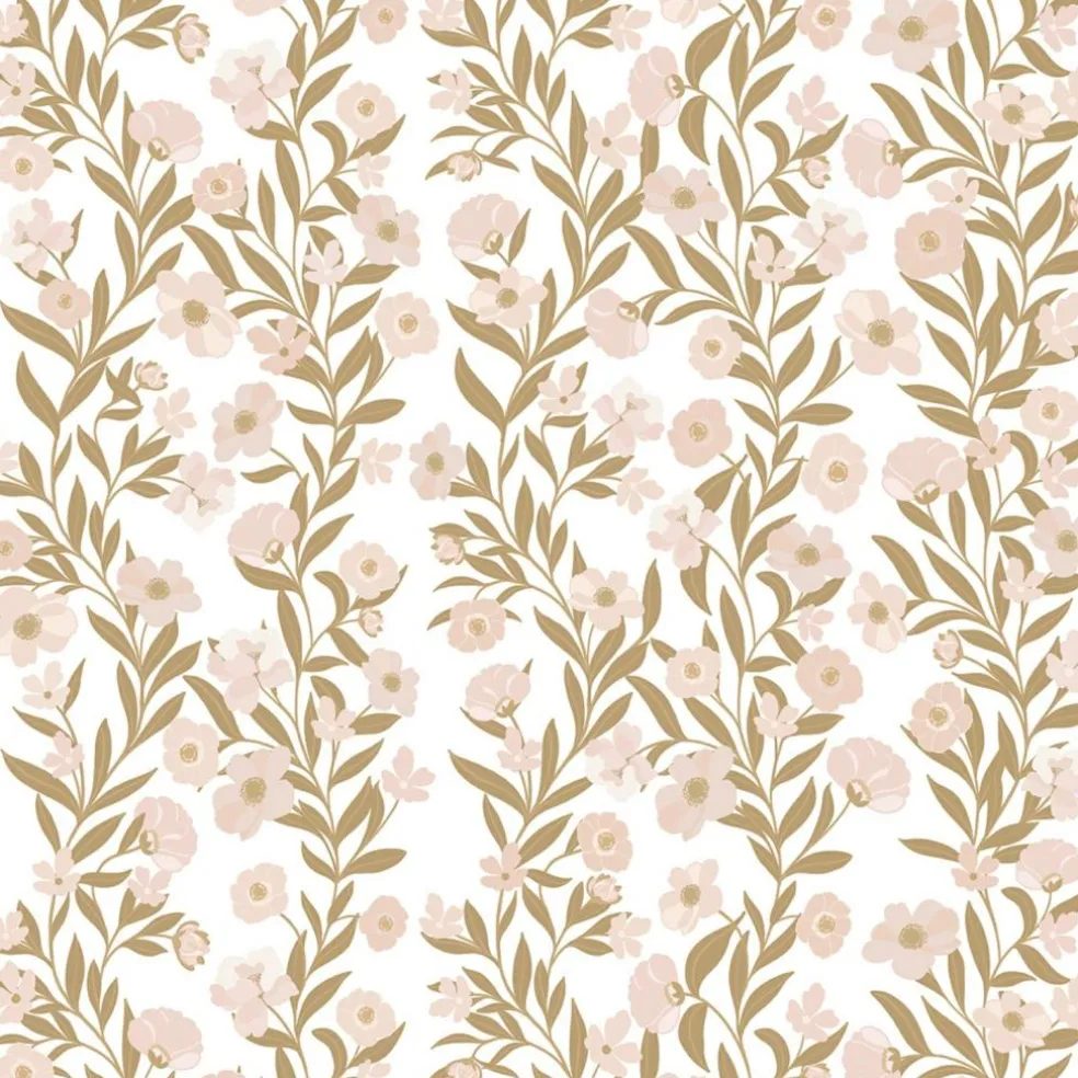 Papier peint Guirlandes de fleurs (50 cm x 10 m)