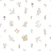 Papier peint Hirondelles et fleurs (50 cm x 10 m)