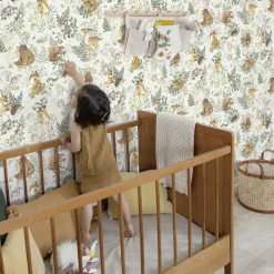 Papier peint intissé Amis de la forêt beige (10 m)