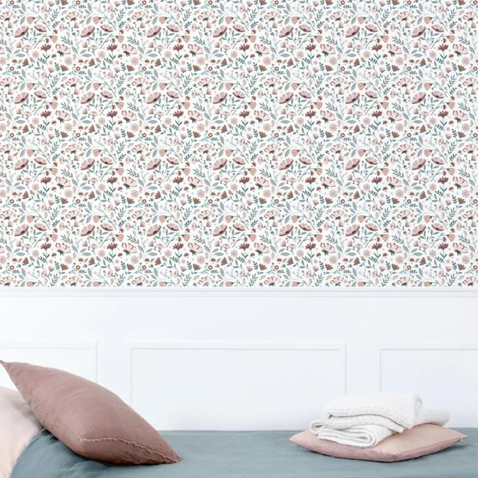 Papier peint intissé Ocean flowers (10 m)