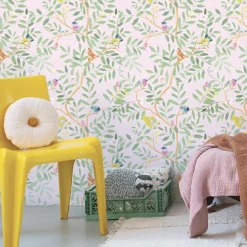 Papier peint intissé Roseraie rose