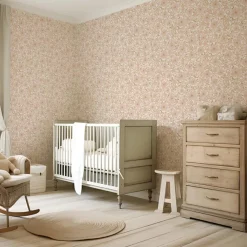 Papier peint Les fleurs fond blanc (50 cm x 10 m)