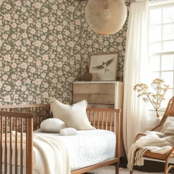 Papier peint Les fleurs fond nuit (50 cm x 10 m)