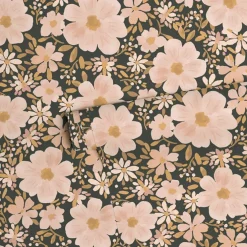 Papier peint Les fleurs fond nuit (50 cm x 10 m)