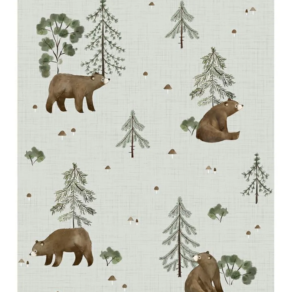 Papier peint Mountain & bears (50 cm x 10 m)