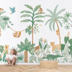 Papier peint panoramique Aventure dans la jungle