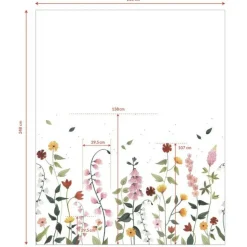 Papier peint panoramique fleurs Queyran (200 x 248 cm)