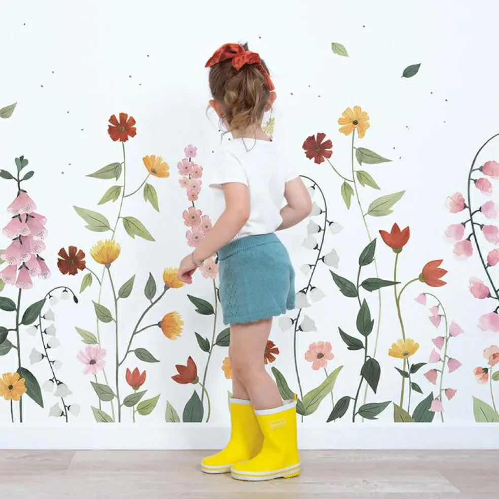 Papier peint panoramique fleurs Queyran (200 x 248 cm)