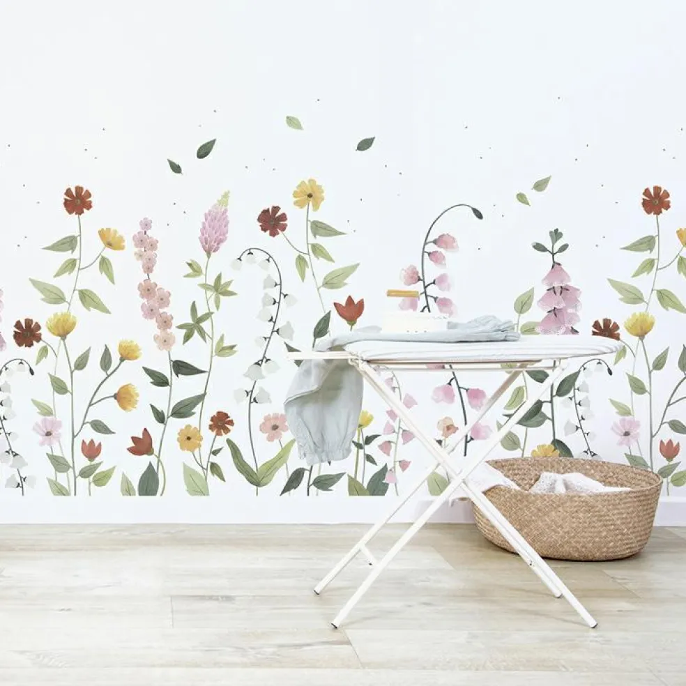 Papier peint panoramique fleurs Queyran (200 x 248 cm)