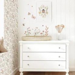 Papier peint Papillons et fleurs (50 cm x 10 m)