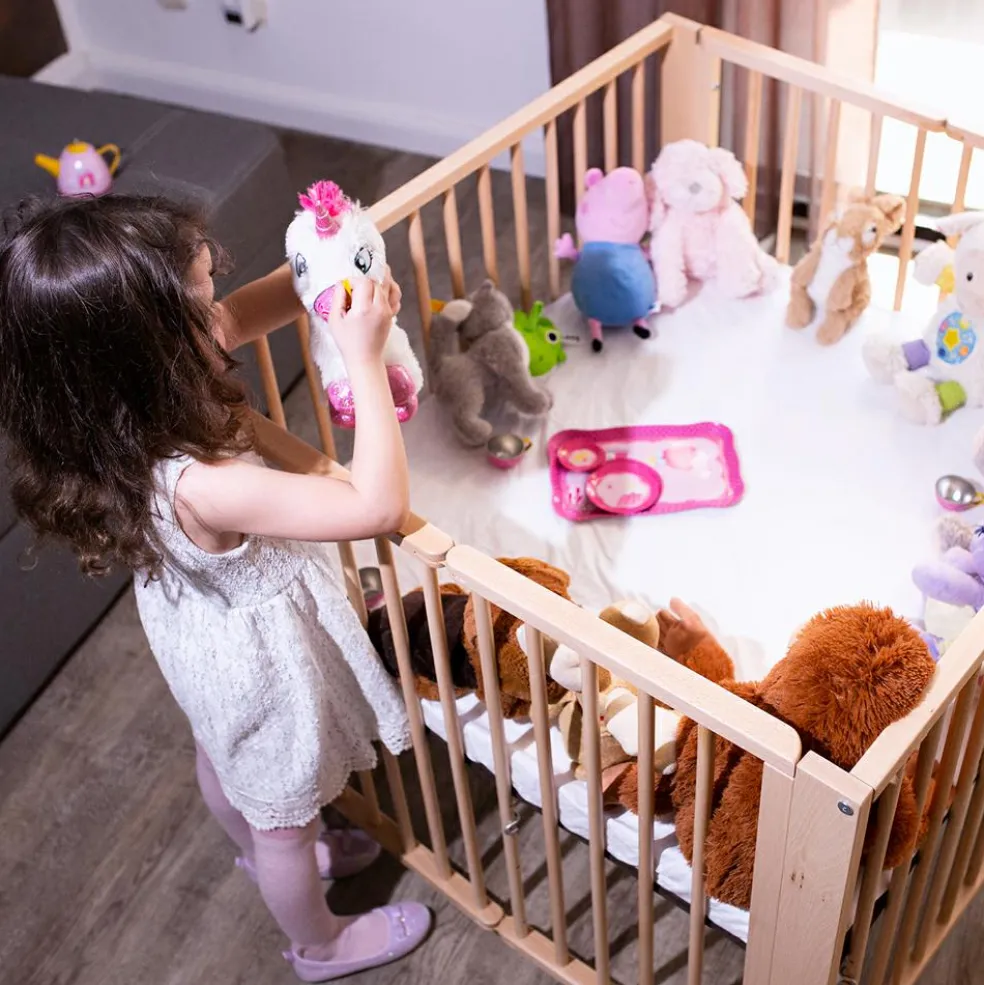 Parc bébé pliant Moritz Natural (89 x 95 cm)