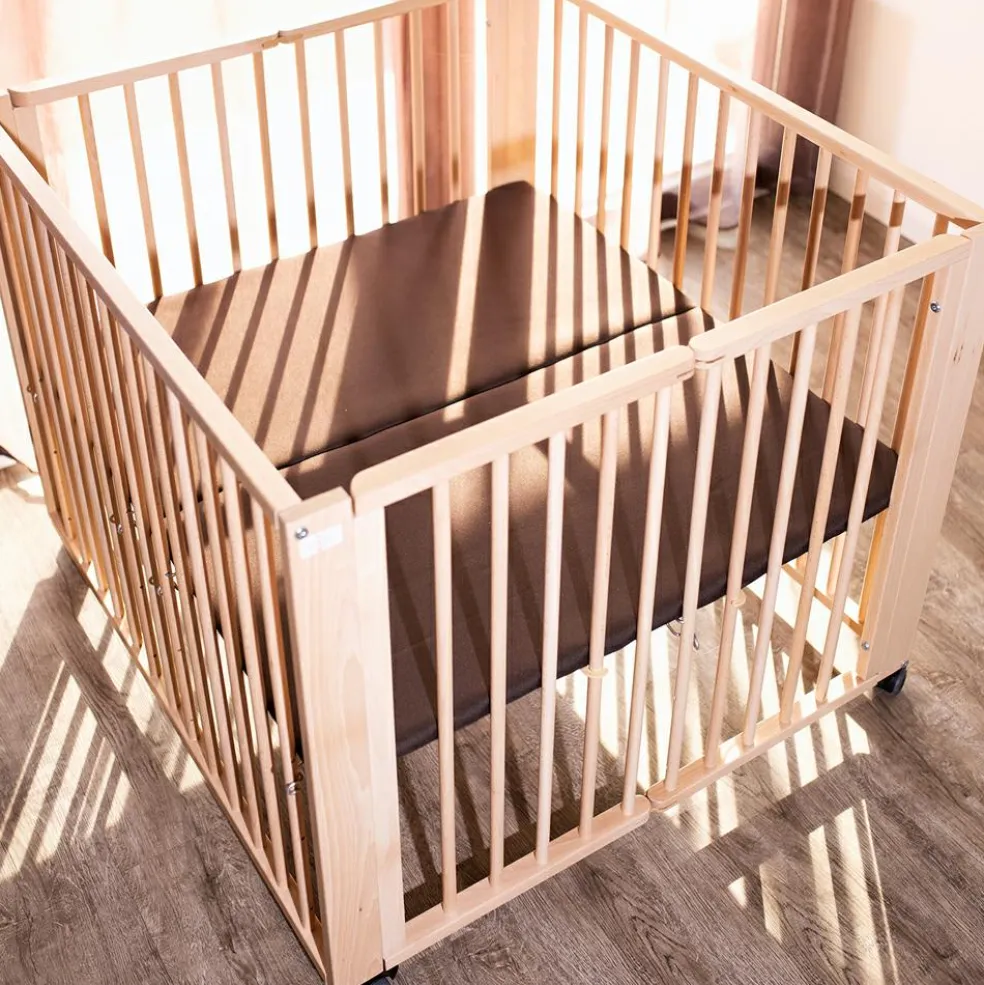 Parc bébé pliant Moritz Natural (89 x 95 cm)