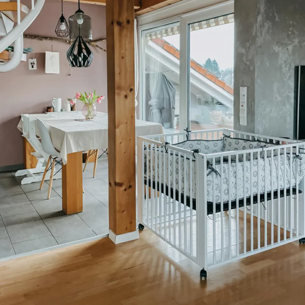 Parc bébé pliant Moritz White (89 x 95 cm)