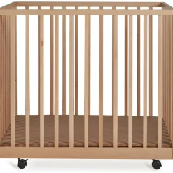 Parc Mori avec roulettes Naturel (95 x 75 cm)