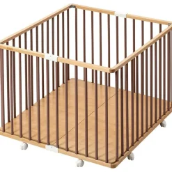 Parc pliant carré en bois Gaby hybride vieux rose