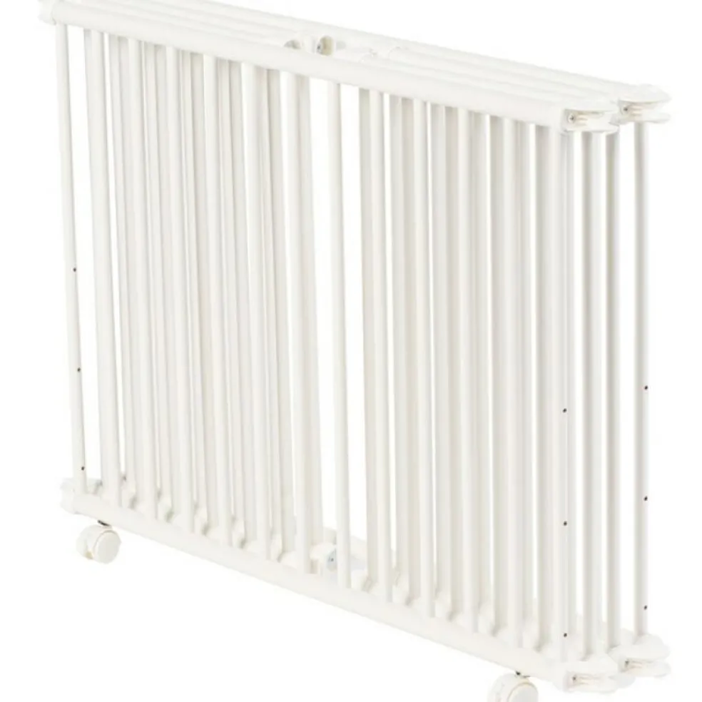 Parc pliant Lucilee + blanc avec fond vert d'eau (90 x 97 cm)