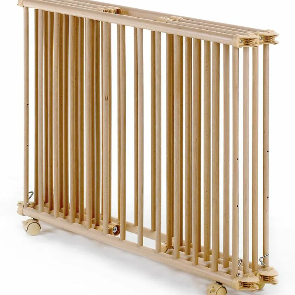 Parc pliant Lucilee + naturel avec fond vert d'eau (76 x 97 cm)