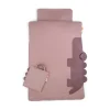 Parure de berceau en coton biologique Sleepy Croco Rose (70 x 100 cm)