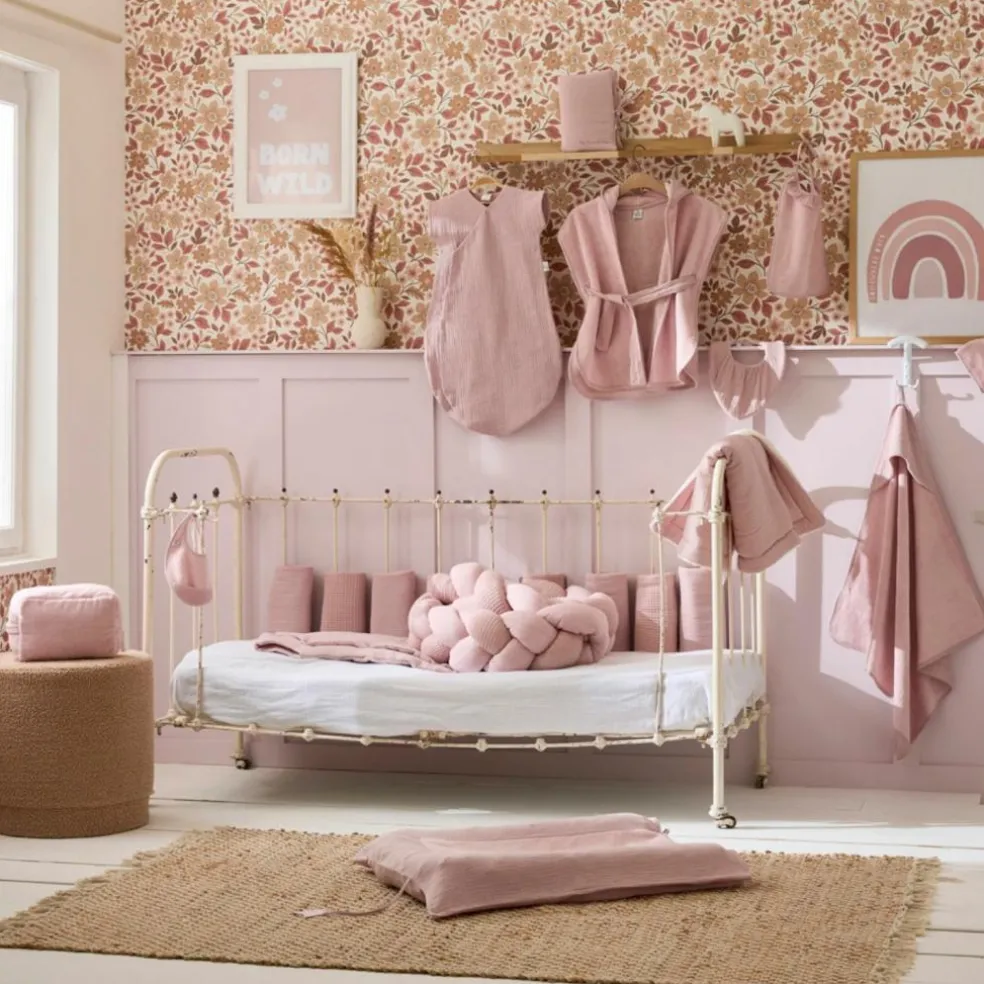 Peignoir bambou et gaze de coton pétale (0-2 ans)