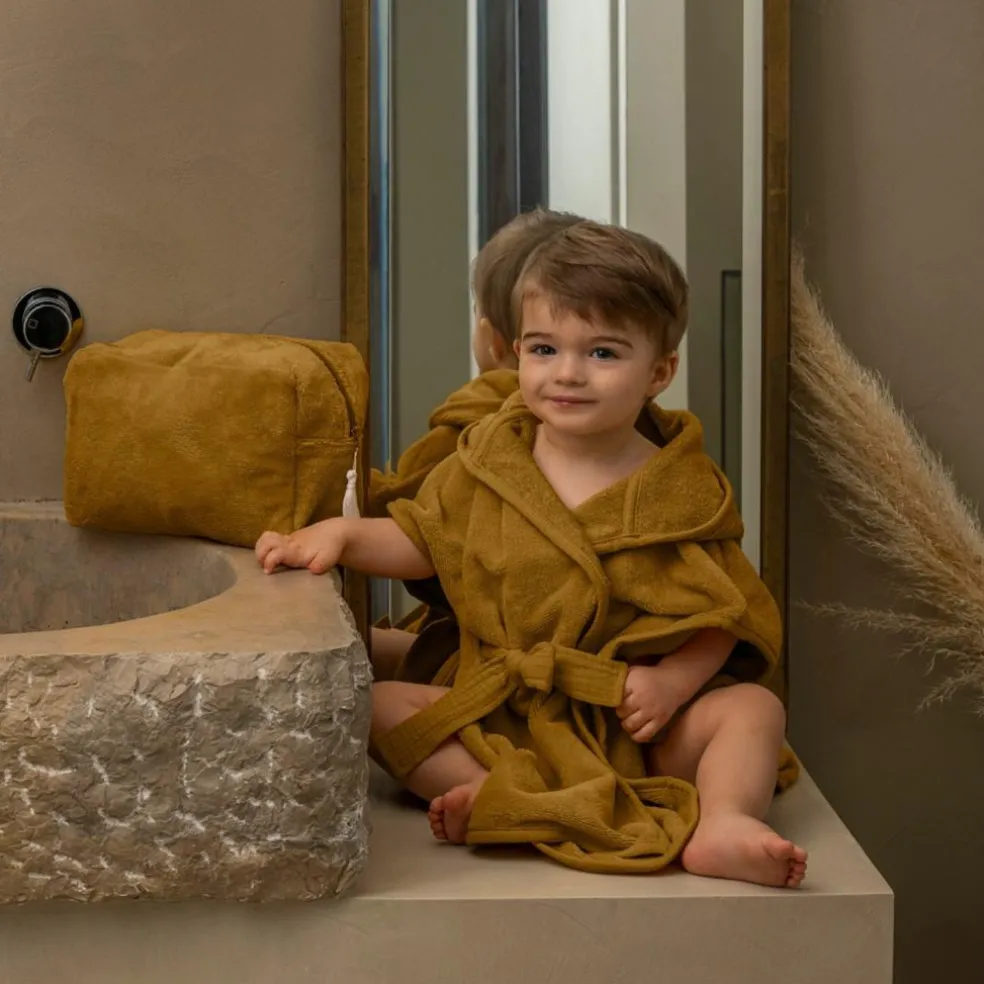 Peignoir bambou et gaze de coton havane (0-2 ans)