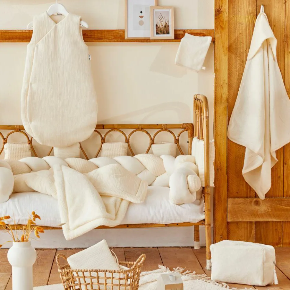 Peignoir de bain Soft bambou mousse de lait (0-2 ans)