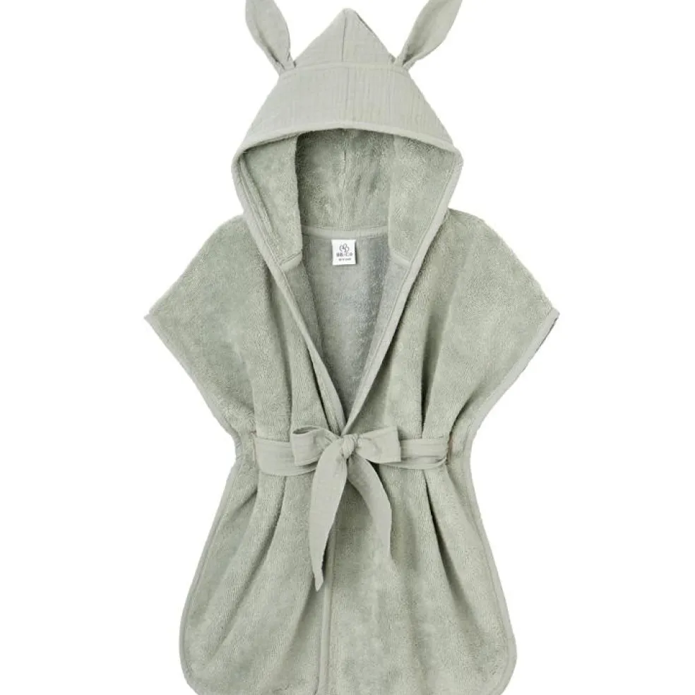 Peignoir de bain Soft bambou vert de gris (0-2 ans)