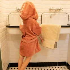 Peignoir Ecureuil Marsala personnalisable (2-4 ans)