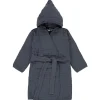 Peignoir en mousseline de coton bleu marine (2-3 ans)
