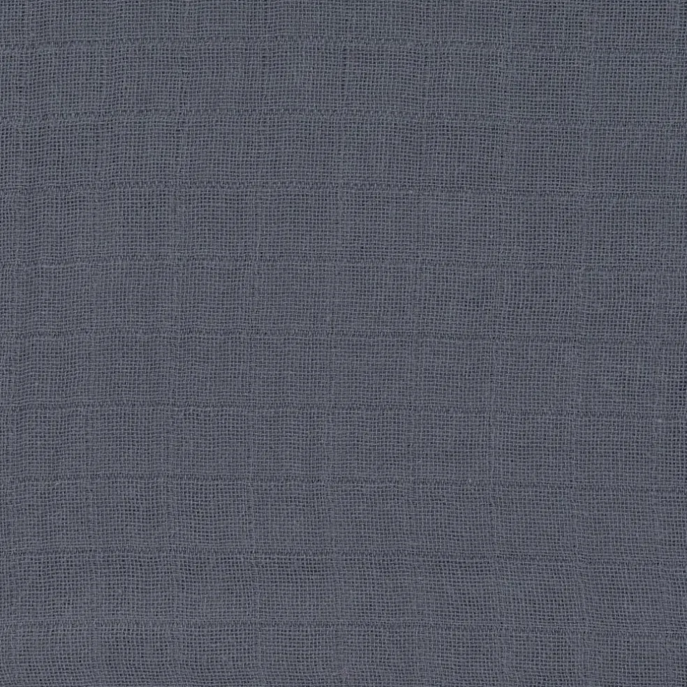 Peignoir en mousseline de coton bleu marine (2-3 ans)