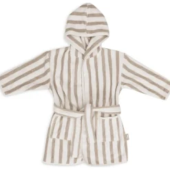 Peignoir en éponge Stripe Olive Green (3-4 ans)