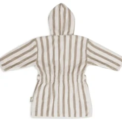 Peignoir en éponge Stripe Olive Green (3-4 ans)