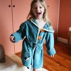 Peignoir orque océan personnalisable (2-4 ans)
