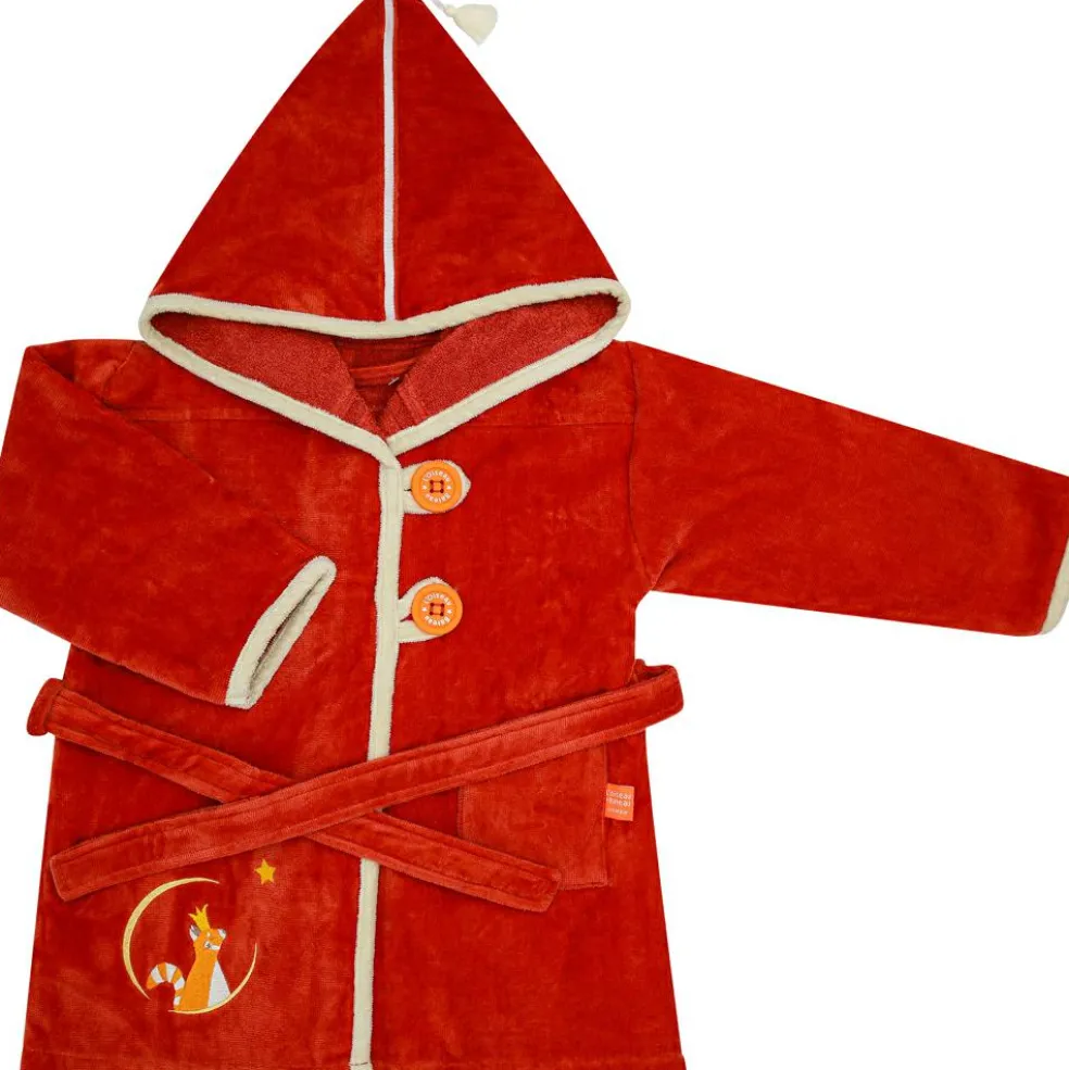 Peignoir panda roux terracotta personnalisable (2-4 ans)