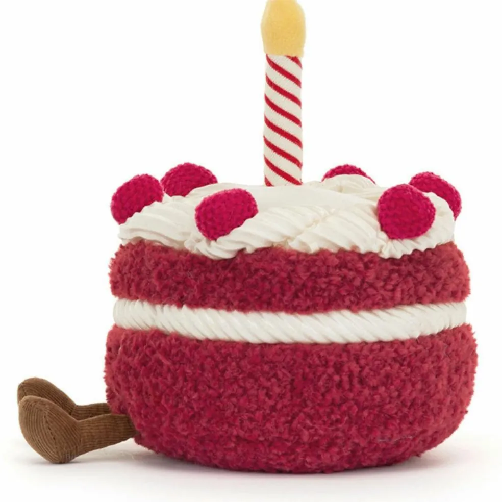 Peluche Amuseable Gâteau d'anniversaire Cerise (13 cm)