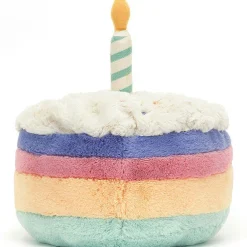 Peluche Amuseable Gâteau d'anniversaire arc-en-ciel (26 cm)
