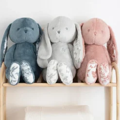 Peluche Augustin le lapin bleu (25 cm)