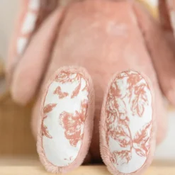 Peluche Augustin le lapin rose (25 cm)