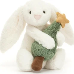 Peluche Bashful Lapin avec sapin de Noël (18 cm)